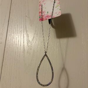 Plunder Silver and Multicolor Teardrop Necklace